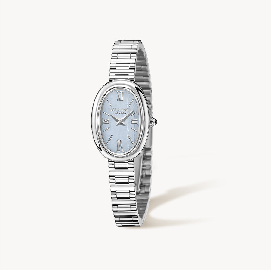 Mirror Blue Lace Agate Watch