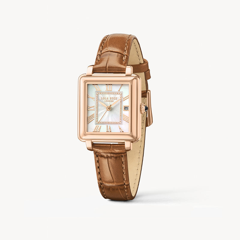 New Cube Mother of Pearl Calendar Watch