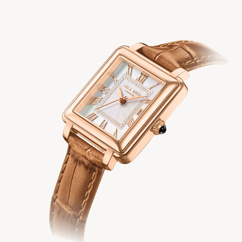 New Cube Mother of Pearl Calendar Watch