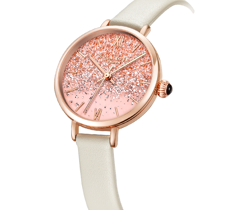 Gradient Sparkle Pink Crystal Watch