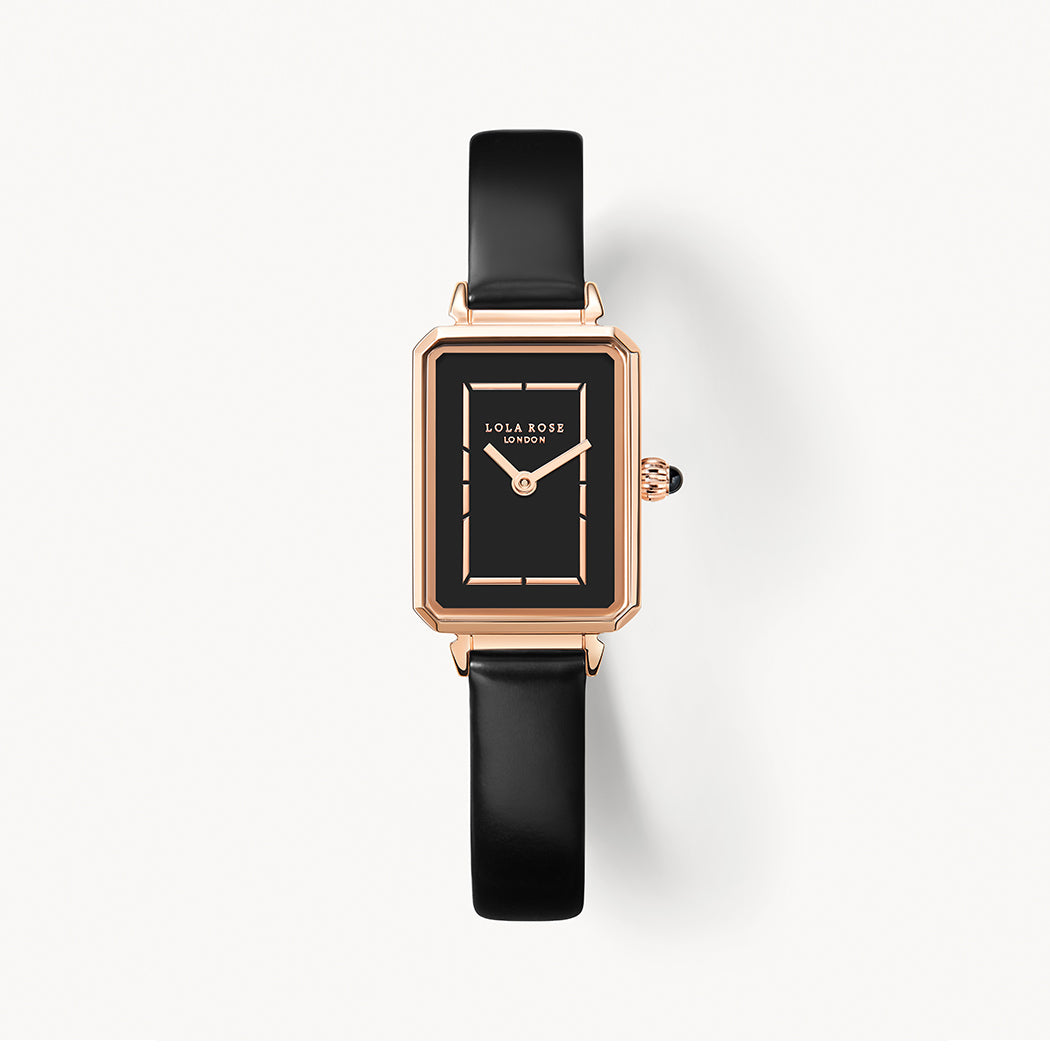 Rose Gold Black Onyx Watch