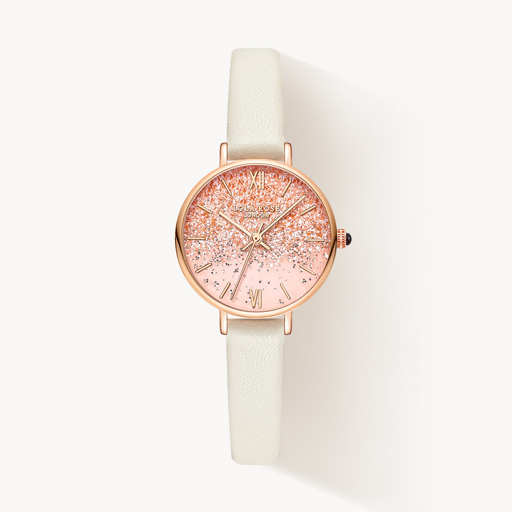 Gradient Sparkle Pink Crystal Watch